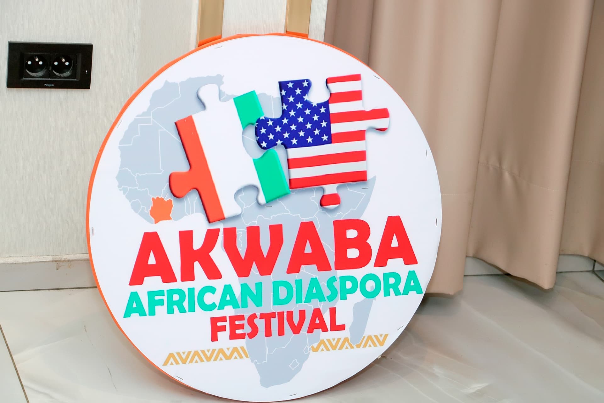 Panneau officiel du Akwaba African Diaspora Festival